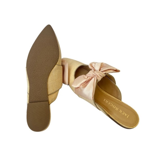 Jack Roger’s Heidi Cream Woven bow pointed toe mule - Picture 3 of 3